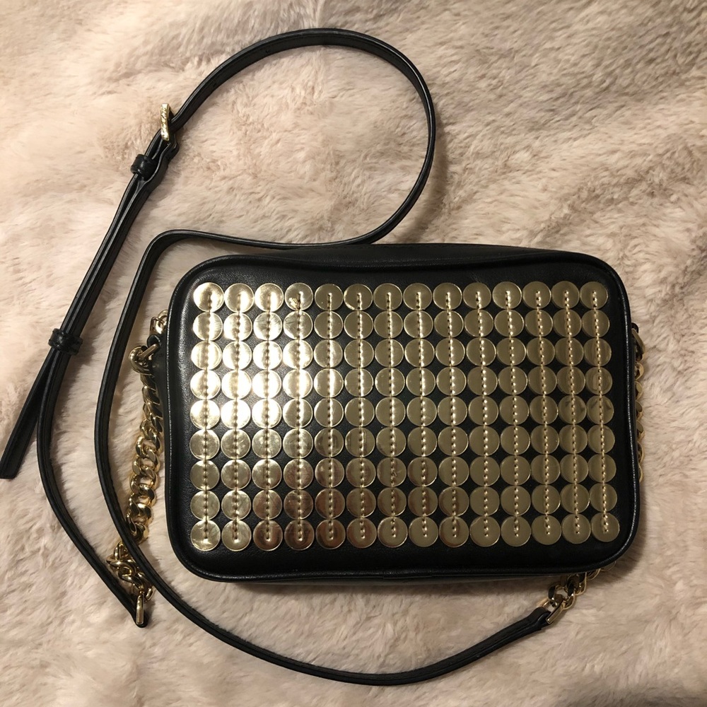 Michael Kors Black and Gold Crossbody